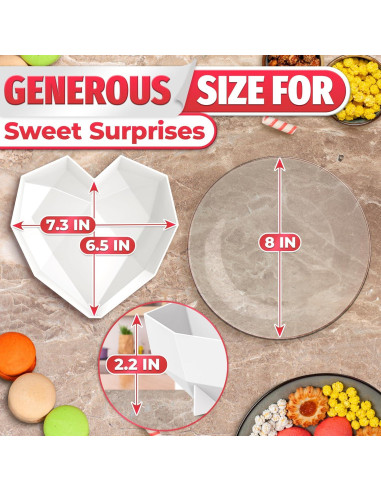 Molde de Silicona Corazón HYQO 18.5x16.5cm Antiadherente