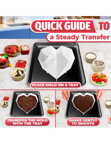 Molde de Silicona Corazón HYQO 18.5x16.5cm Antiadherente