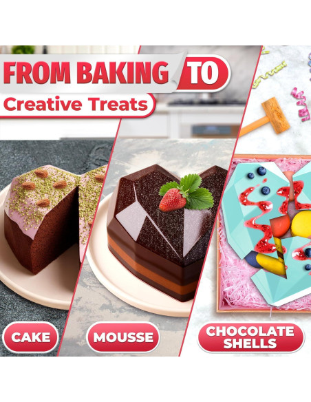 Molde de Silicona Corazón HYQO 18.5x16.5cm Antiadherente