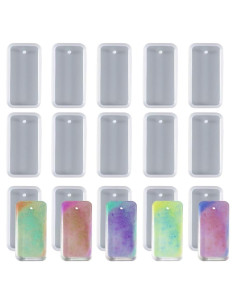 20 Moldes de Silicona para Joyería Rectangulares TuNan