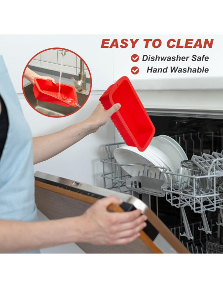 4 Moldes de Pan de Silicona Antiadherente Willinglong 23x12cm