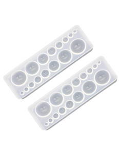 Molde de Silicona Redondo Wvapzwr para Joyería - 2 Piezas