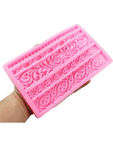 Moldes de Fondant de Silicona AIMEIKI 3 Piezas Barrocos 3D