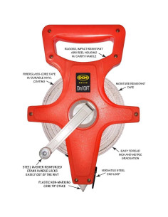 Cinta Métrica OCM de Fibra de Vidrio 30 Metros Resistente 2