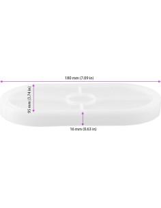 Molde de Coaster Ovalado de Silicona TAICHEUT - 8 Piezas 17.8x9.4 cm 2