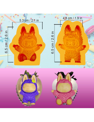 Set de Moldes de Silicona Toni Crafty 2 Pcs para Chocolate y DIY