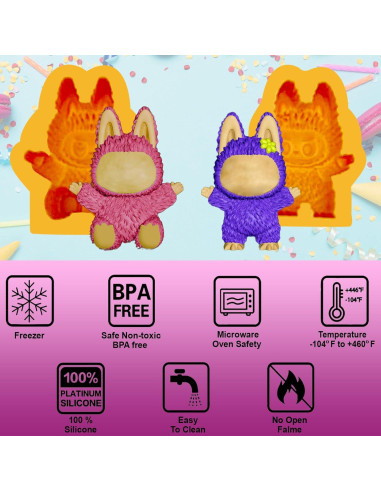 Set de Moldes de Silicona Toni Crafty 2 Pcs para Chocolate y DIY