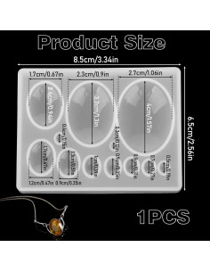 Moldes de Silicona para Joyas Trinkrittey Ovalados 8.5x6.5cm 2