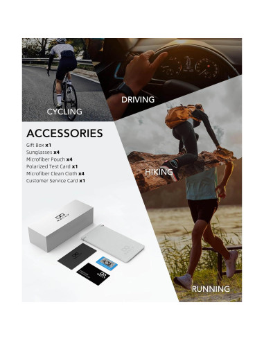 Gafas de sol QALLY polarizadas para hombres con UV