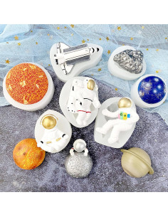 Moldes de Silicona de Fondant Astronauta 9 PCS Wodima 2