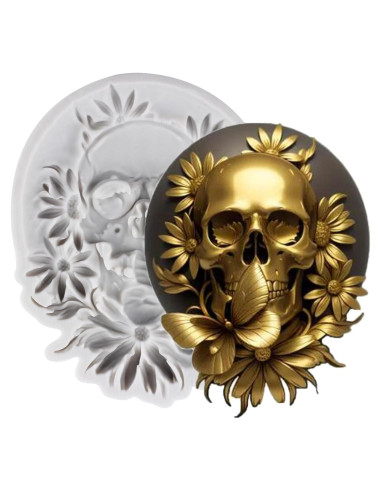 Moldes de Silicona de Calavera QDMOLDS para Fondant y Chocolate