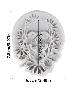 Moldes de Silicona de Calavera QDMOLDS para Fondant y Chocolate 2