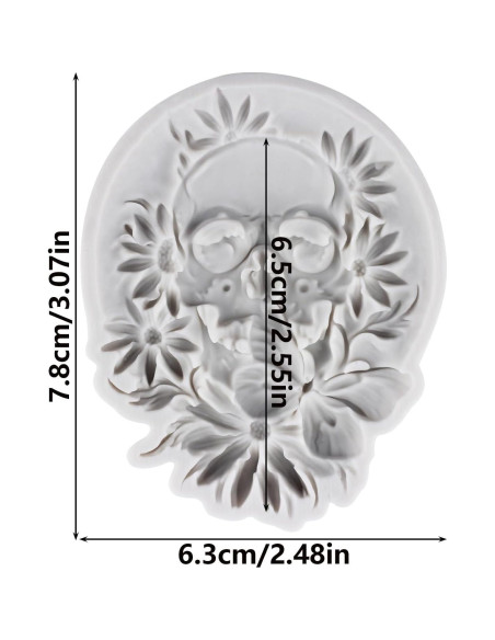 Moldes de Silicona de Calavera QDMOLDS para Fondant y Chocolate