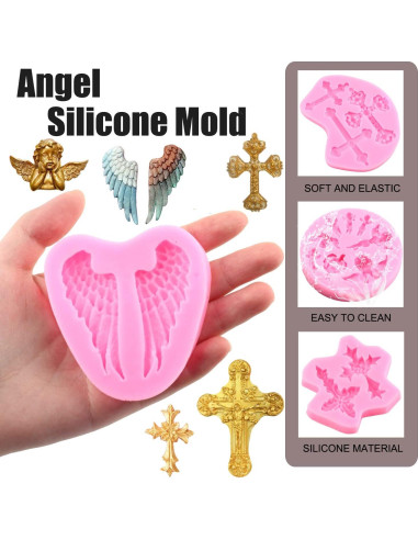 Set de 5 Moldes de Silicona para Fondant LKDQUTHM