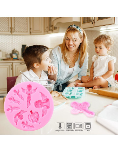 Set de 5 Moldes de Silicona para Fondant LKDQUTHM