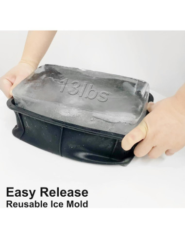 Molde de Hielo Extra Grande Gosmol 5.9 kg Silicona Negro