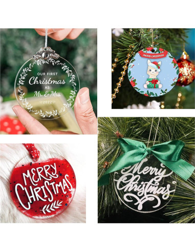 Moldes de Silicona Redondos PEVOGON 4 Pcs 7.62 cm Navidad