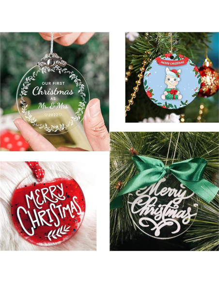 Moldes de Silicona Redondos PEVOGON 4 Pcs 7.62 cm Navidad