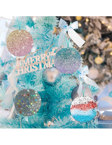 Moldes de Silicona Redondos PEVOGON 4 Pcs 7.62 cm Navidad