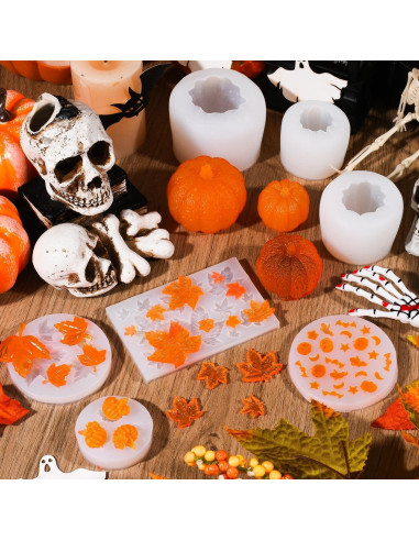Moldes de Silicona para Velas Halloween KVCSYAW - 7 Pcs