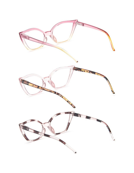 Gafas de Lectura DXYXYO Cat Eye 1.5x Paquete de 3 Anti Luz Azul Gafas de Lectura DXYXYO Cat Eye 1.5x Paquete de 3 Anti Luz Azul
