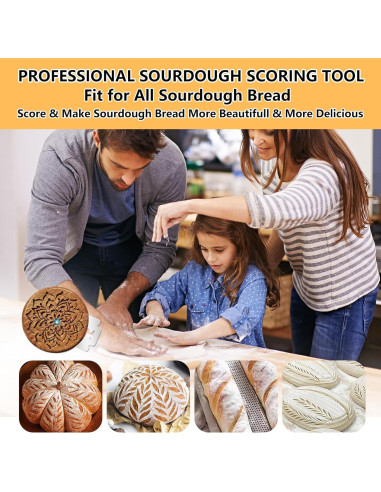 Herramienta de Puntuación de Pan COOHLYEE UFO con 5 Cuchillas
