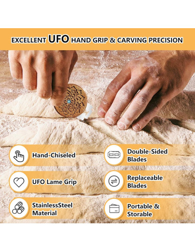 Herramienta de Puntuación de Pan COOHLYEE UFO con 5 Cuchillas