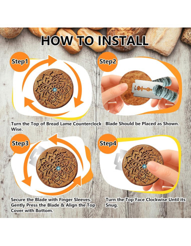 Herramienta de Puntuación de Pan COOHLYEE UFO con 5 Cuchillas