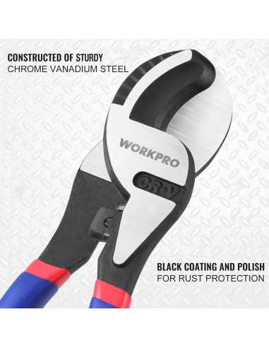 Cortador de Cable WORKPRO 23.5 cm Alta Palanca Acero