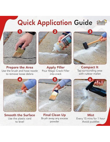 Kit de Inicio Relleno de Grietas Mágico 0.64 kg y Herramientas