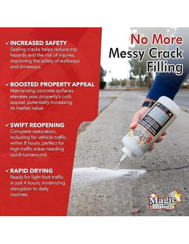 Kit de Inicio Relleno de Grietas Mágico 0.64 kg y Herramientas
