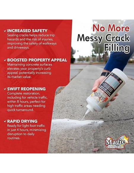 Kit de Inicio Relleno de Grietas Mágico 0.64 kg y Herramientas