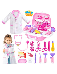 Disfraz de Doctor para Niñas GIFTINBOX 22 Piezas Rosa