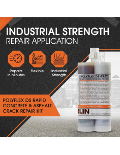 Rellenador de Grietas de Concreto Roklin PolyFlex DS 595g Gris 2