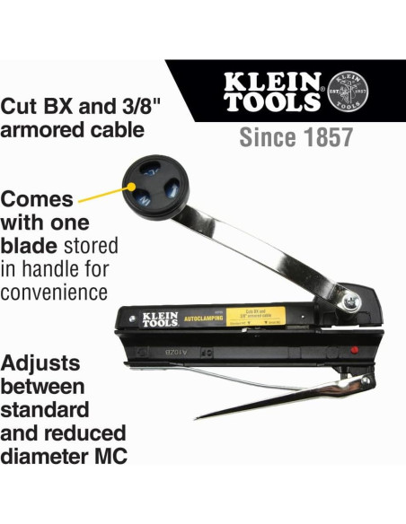 Cortador de Cable Blindado Klein Tools 53725 - Corta 9.5 mm