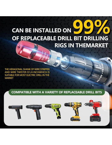 Destripador de Cables Eléctrico 5 PCS - 14-12-10-8-6AWG