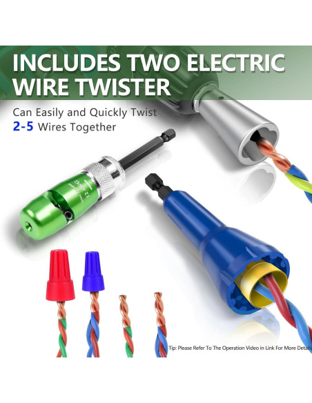 Destripador de Cables Eléctrico 5 PCS - 14-12-10-8-6AWG