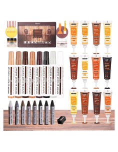 Kit de Reparación de Madera Lifreer 42 Piezas - Relleno y Marcadores