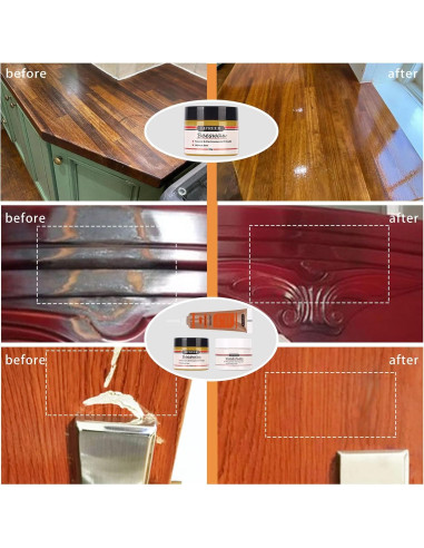 Kit de Reparación de Madera Lifreer 42 Piezas - Relleno y Marcadores