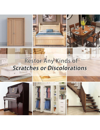 Kit de Reparación de Madera Lifreer 42 Piezas - Relleno y Marcadores