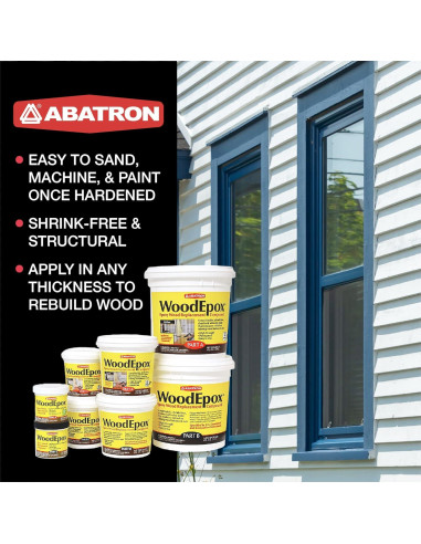 Masilla Epóxica Abatron WoodEpox 2 Cuartos para Madera
