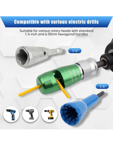 Destripador de Cables KiWALL 4PCS para Taladro AWG 10-14