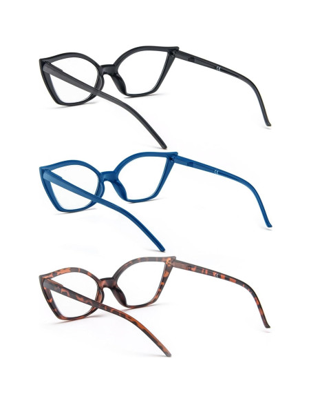 Gafas de lectura DXYXYO ojo de gato 3 pares anti luz azul Gafas de lectura DXYXYO ojo de gato 3 pares anti luz azul