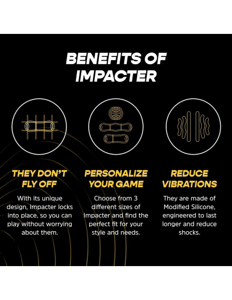 Amortiguador de Raqueta de Tenis Impacter - 3 Piezas - Silicona