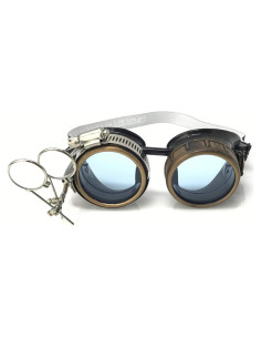 Gafas Steampunk UMBRELLALABORATORY con Lentes Neón 3D