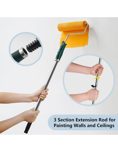 Kit de Rodillo de Pintura Mister Rui 9" (22.86 cm) 11 Piezas