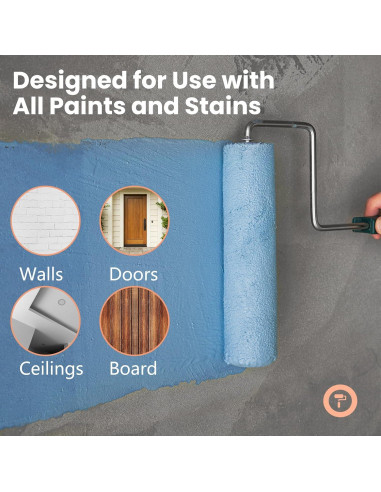 Kit de Rodillo de Pintura Mister Rui 9" (22.86 cm) 11 Piezas