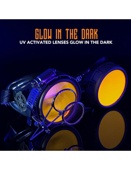 Gafas Steampunk UMBRELLALABORATORY con Lentes Naranjas Gafas Steampunk UMBRELLALABORATORY con Lentes Naranjas