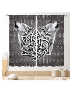 Cortinas Vikingas TKUYO 42x45 cm Estilo Escandinavo