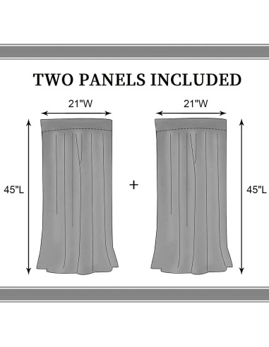 Cortinas Vikingas TKUYO 42x45 cm Estilo Escandinavo